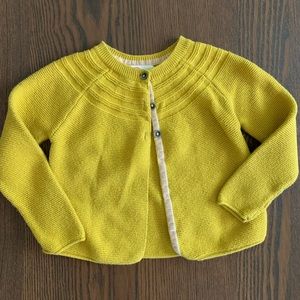 Mini Boden yellow Cardigan